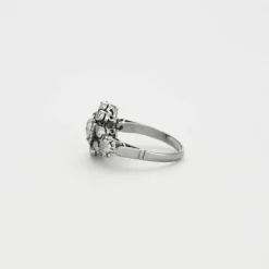 Bague vintage or blanc et diamants
