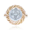 Bague vintage or diamants