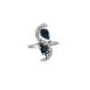 Bague Vintage Or Gris Saphirs Diamants