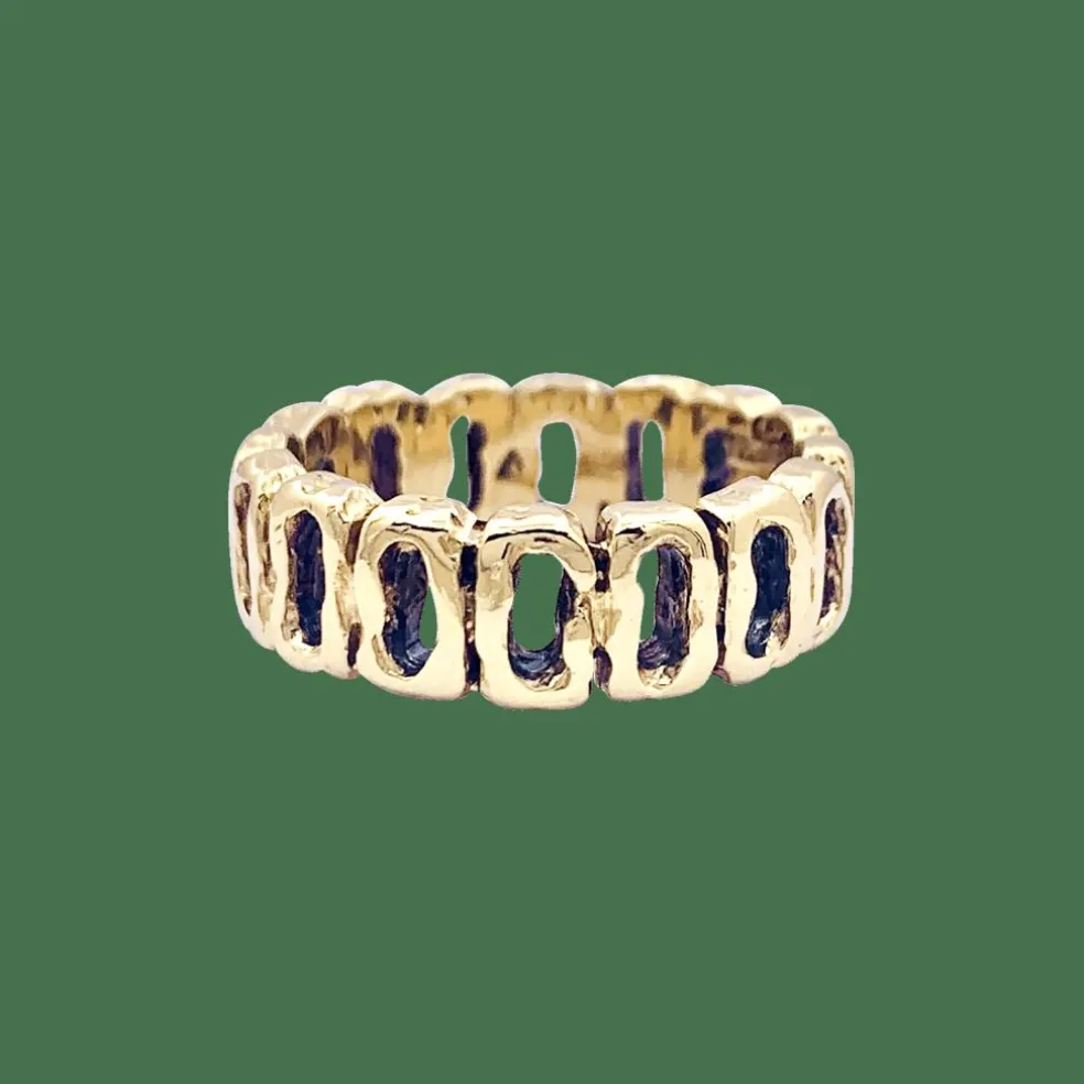 Bague vintage or jaune.