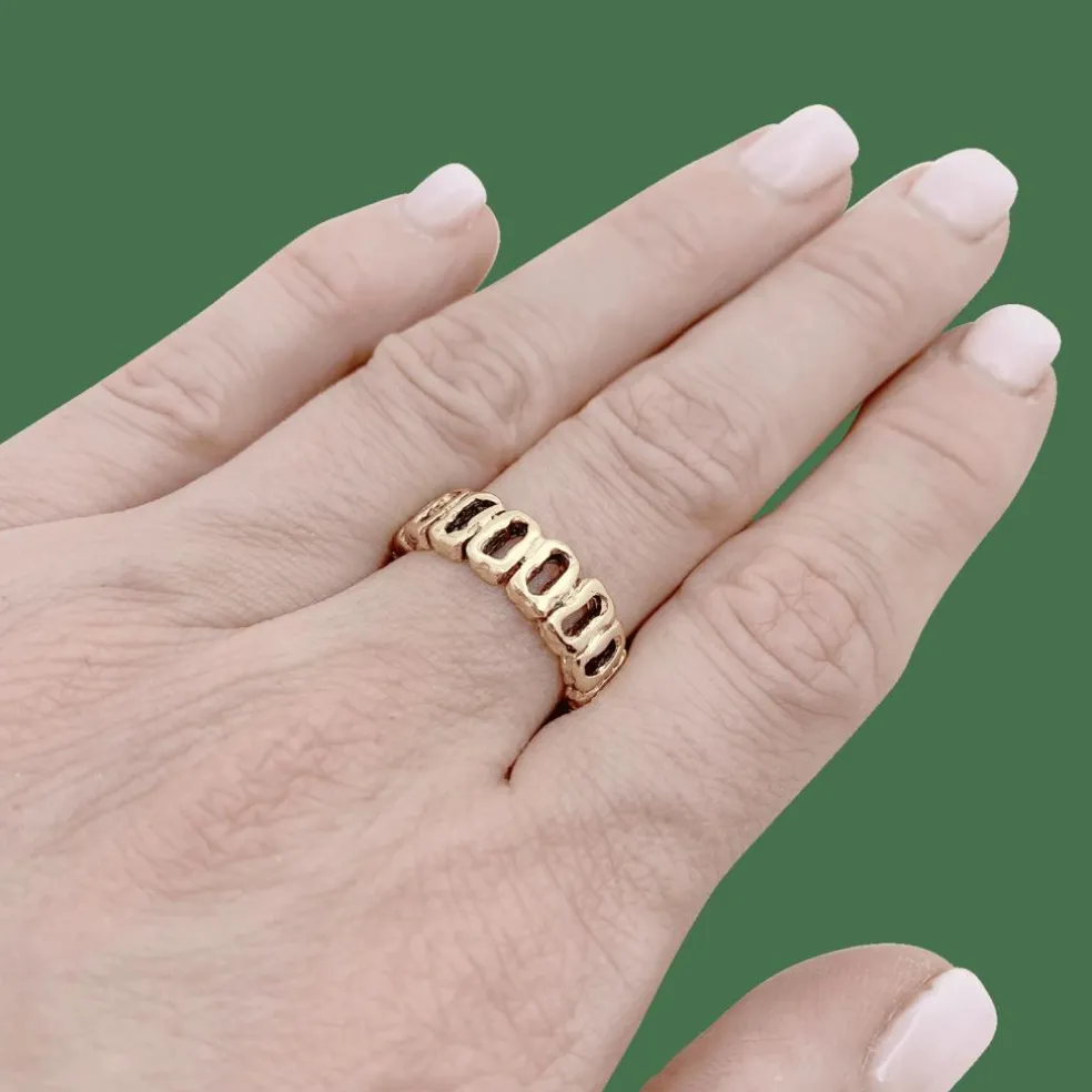 Bague vintage or jaune.