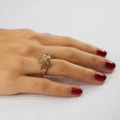 Bague Vintage Or Jaune Diamants