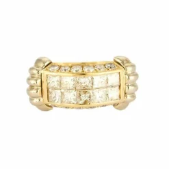 Bague Vintage Or Jaune et Diamants