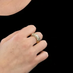 Bague Vintage Or Jaune et Diamants