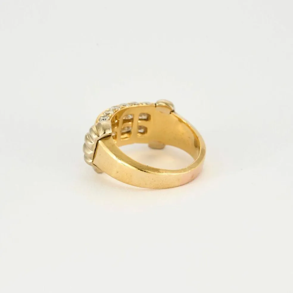 Bague Vintage Or Jaune et Diamants