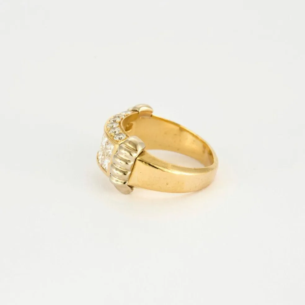 Bague Vintage Or Jaune et Diamants
