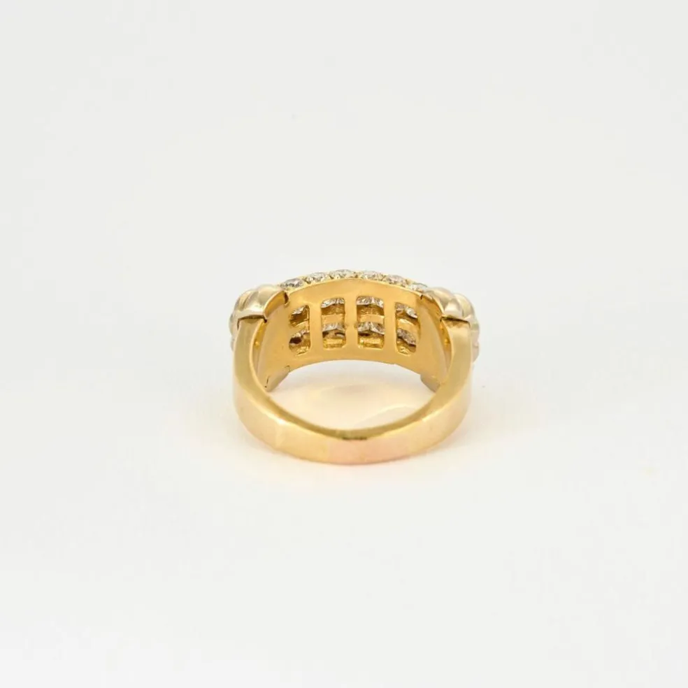 Bague Vintage Or Jaune et Diamants