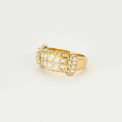 Bague Vintage Or Jaune et Diamants