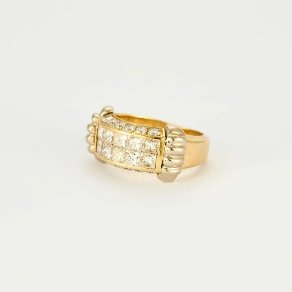 Bague Vintage Or Jaune et Diamants