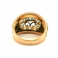 Bague vintage or jaune et diamants