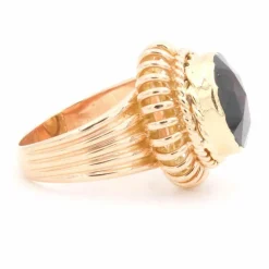 Bague Vintage Or jaune Grenat