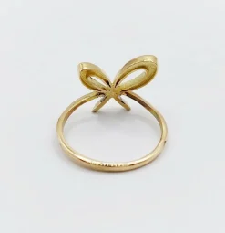 Bague vintage or jaune, émail rouge et vert