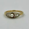 Bague vintage or jaune perle fine