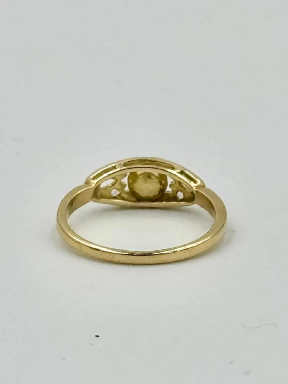Bague vintage or jaune perle fine