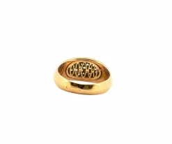 Bague vintage or massif 18 carats et diamants