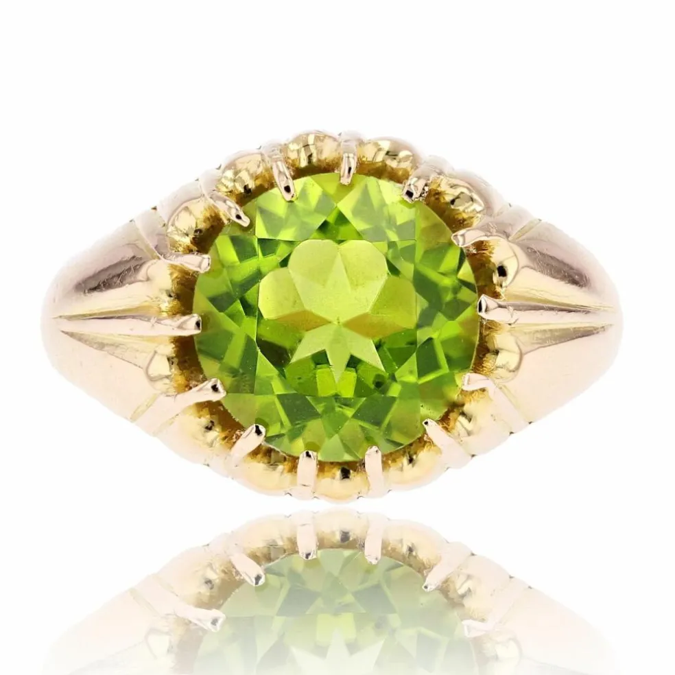 Bague vintage or péridot