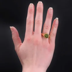 Bague vintage or péridot