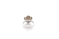 Bague vintage perle des mers du sud et diamants