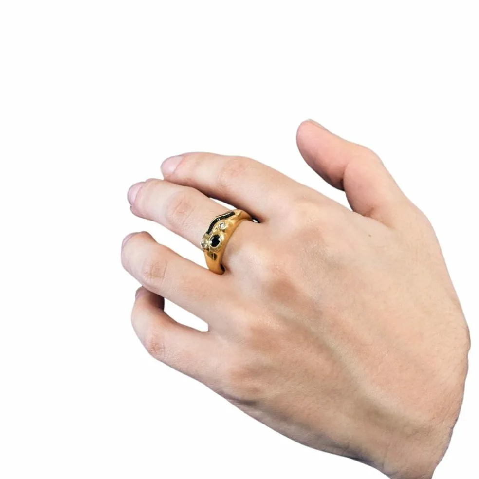Bague vintage saphir et diamants