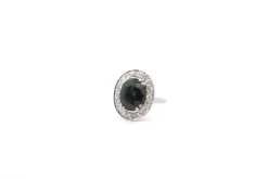 Bague vintage saphir et diamants en or 18k