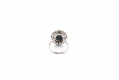 Bague vintage saphir et diamants en or 18k