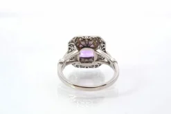 Bague vintage saphir et diamants en platine