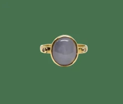 Bague vintage saphir étoilé et diamants