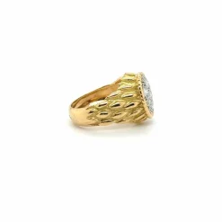 Bague vintage « Serpent » Or jaune et Diamants