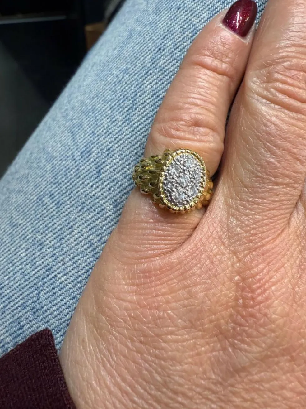 Bague vintage « Serpent » Or jaune et Diamants