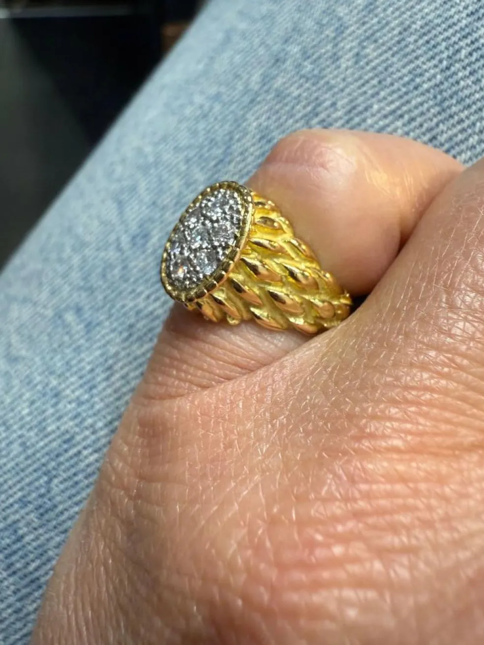 Bague vintage « Serpent » Or jaune et Diamants