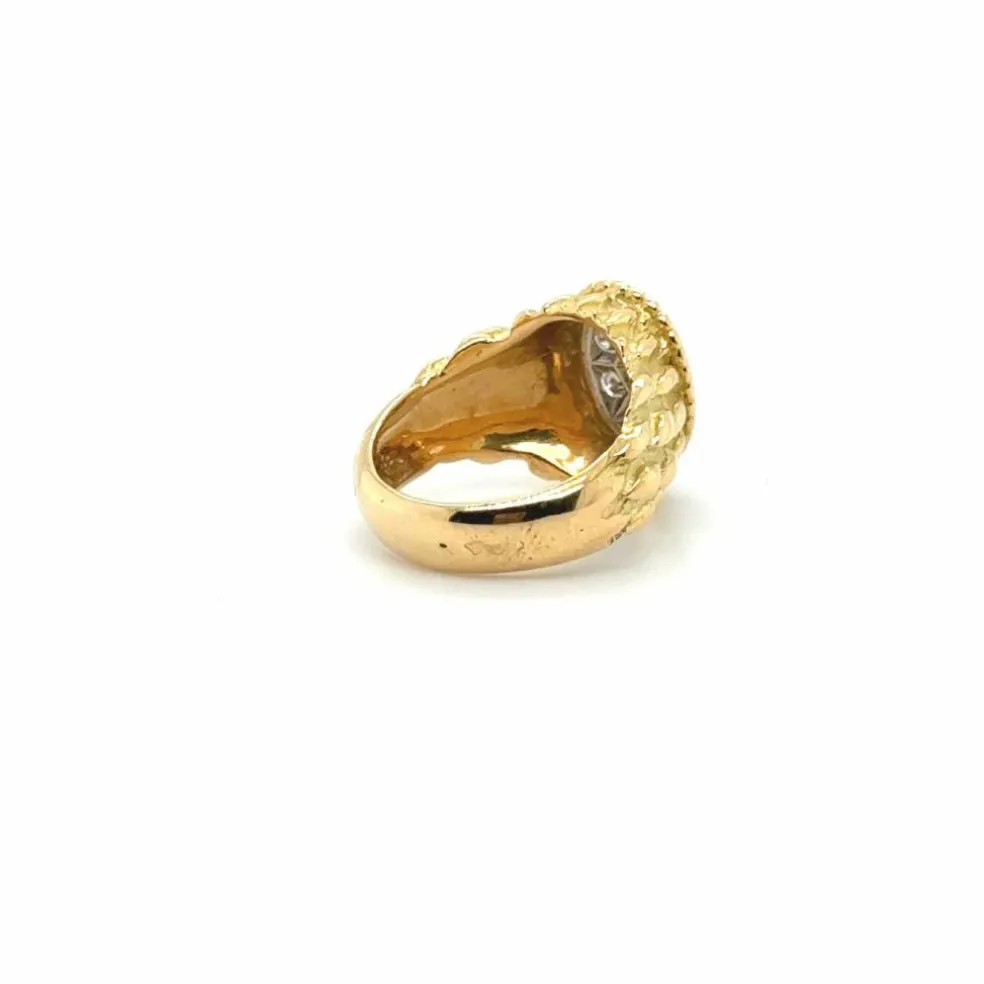 Bague vintage « Serpent » Or jaune et Diamants
