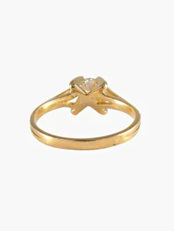 Bague vintage solitaire diamant en or jaune
