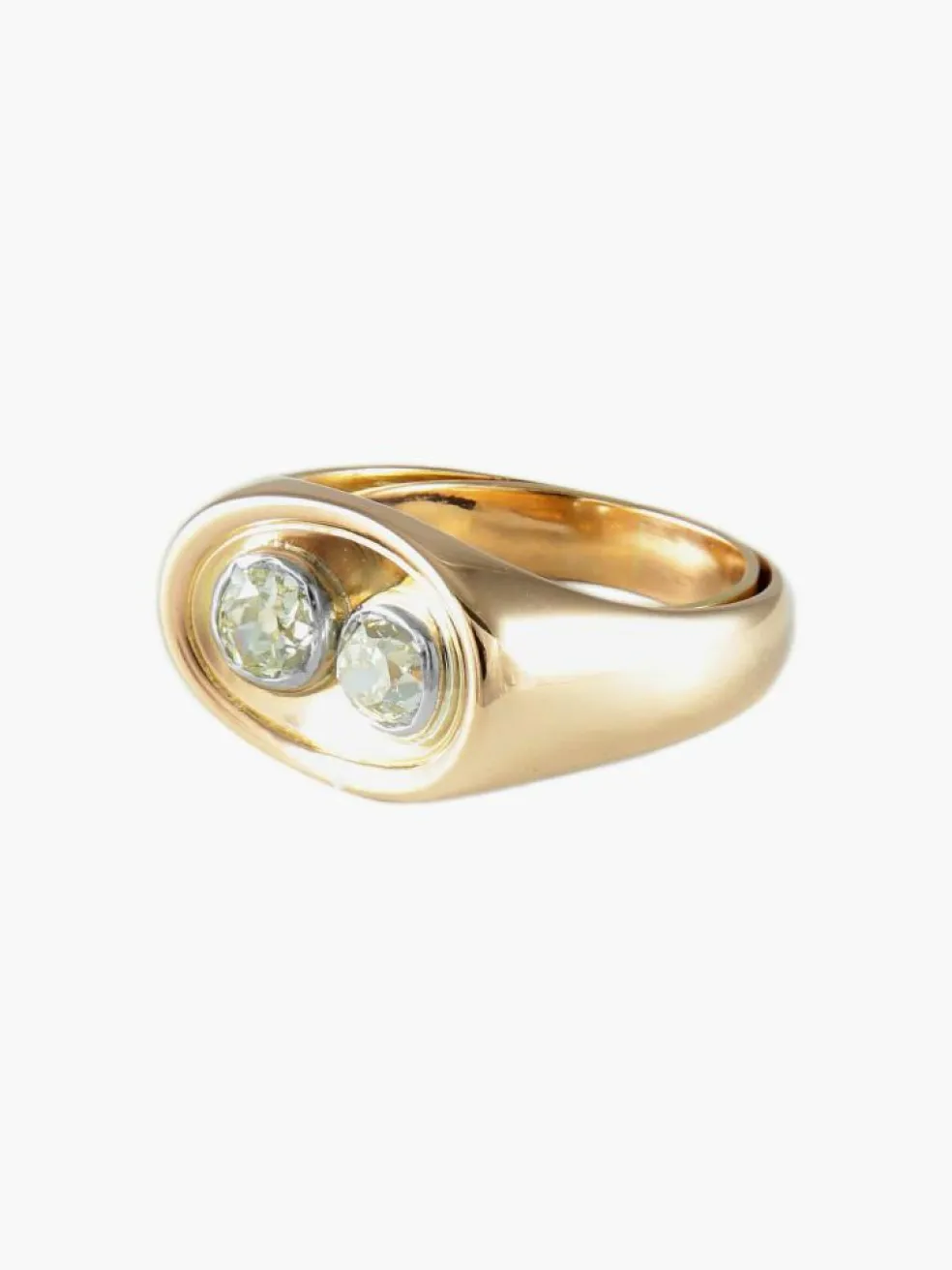 BAGUE VINTAGE "TOI & MOI" OR & DIAMANTS