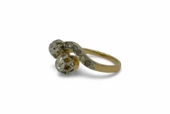 Bague vintage Toi & Moi or et diamants