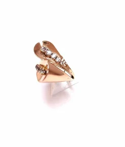 Bague vintage Toi et Moi or rose