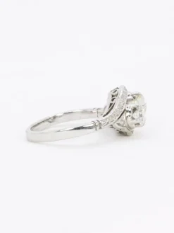 Bague vintage toi et moi or blanc diamants
