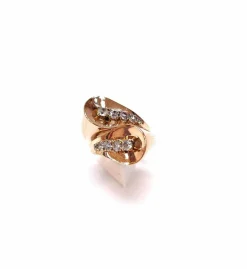 Bague vintage Toi et Moi or rose