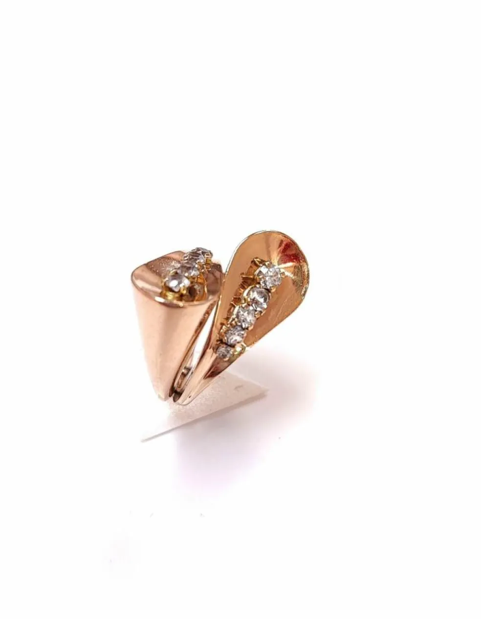 Bague vintage Toi et Moi or rose