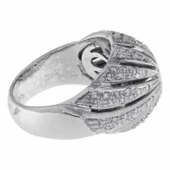Bague vortex en or blanc et diamants