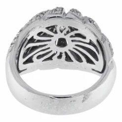 Bague vortex en or blanc et diamants