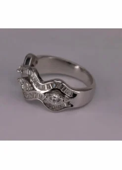 Bague Waves Or blanc et Diamants