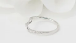 Bague Zig Zag or blanc diamants