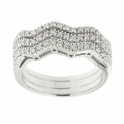 Bague zigzag Or blanc Diamants