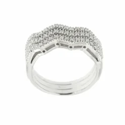 Bague zigzag Or blanc Diamants