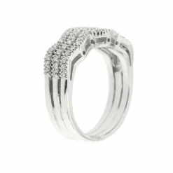 Bague zigzag Or blanc Diamants