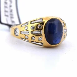 Bagues cabochon saphir