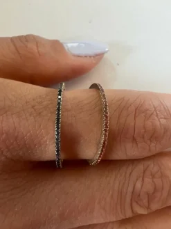 Bagues doubles en diamant et saphir orange