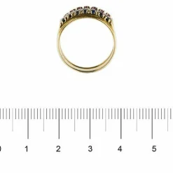 Bagues Riviera avec saphirs, rubis et diamants