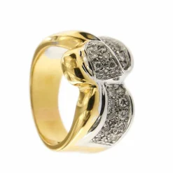 Bagues ruban 2 ors diamants
