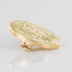 Becker - Broche art nouveau or et diamants taillés en rose